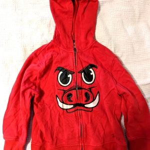 Mascot Wear 5T Arkansas Razorbacks zip jacket